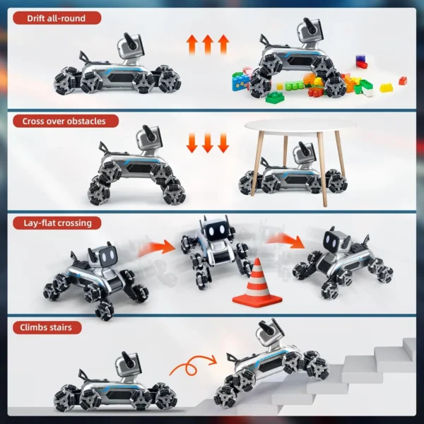 Eight-wheeled Stunts Mechanical Dog Gesture Induction Can Walk and Sing Intelligent Machine Dog Electric Pet Dog Toy - Image 11