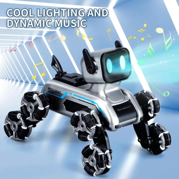 Eight-wheeled Stunts Mechanical Dog Gesture Induction Can Walk and Sing Intelligent Machine Dog Electric Pet Dog Toy - Image 3