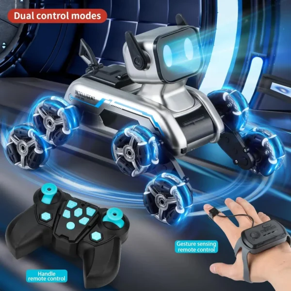 Eight-wheeled Stunts Mechanical Dog Gesture Induction Can Walk and Sing Intelligent Machine Dog Electric Pet Dog Toy - Image 8